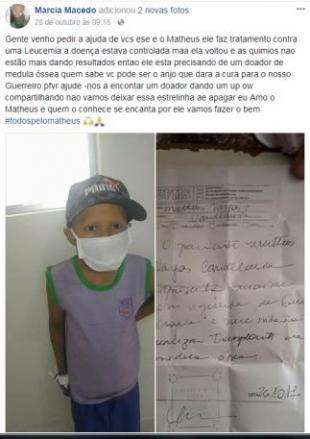 Pelo amigo do filho, m&atilde;e faz campanha para estimular doa&ccedil;&atilde;o de medula 