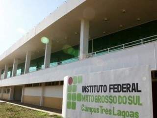 Fachado do campus do instituto em Três Lagoas (Foto: arquivo / JP News)