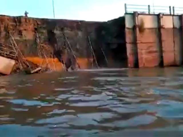 Desmoronamento de barragem avan&ccedil;a em Porto Murtinho e obra &eacute; discutida