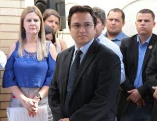 Pedro Pedrossian Neto, em evento, durante anúncio dos secretários de Marquinhos Trad (Foto: Fernando Antunes)