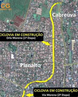 Orla Morena já modificou o ponto de convergência dos bairros Vila Planalto, Cabreúva e Alto Sumaré.
