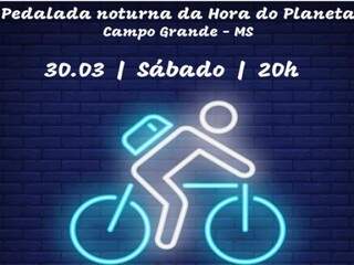 Pedalada noturna ser&aacute; realizada  no pr&oacute;ximo s&aacute;bado durante &quot;Hora do Planeta&quot;