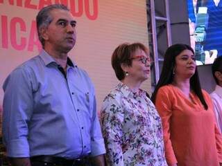 Reinaldo, Tereza Cristina e Rose oficializaram a aliança política nesta segunda-feira (Foto: Marina Pacheco)