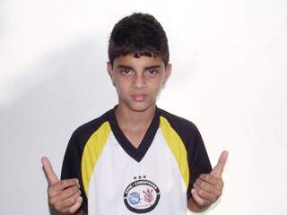 Lucas, de 12 anos, fará testes no Corinthians (Foto: divulgação)
