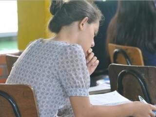 Estudante durante exame em instituição da Capital. (Foto: Arquivo)