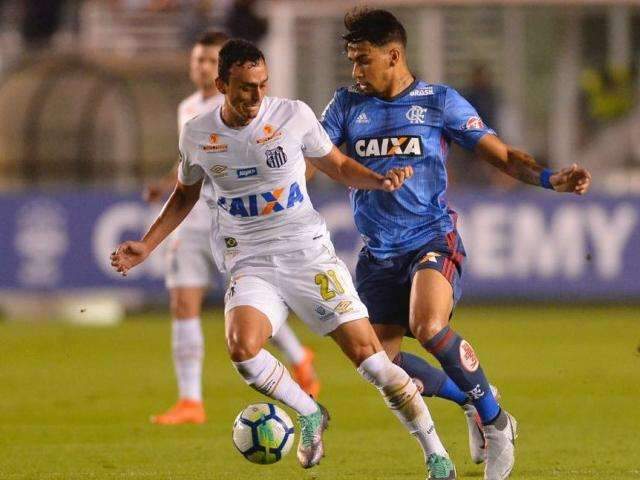 Flamengo sai na frente mas cede empate em 1 a 1 ao Santos 