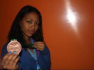 Fernanda Monteiro faturou a primeira medalha de taekwondo da história de Mato Grosso do Sul nas Olimpíadas Escolares