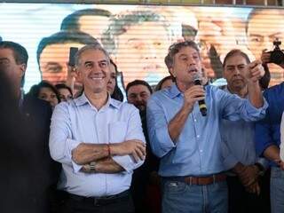 Reinaldo e Murilo, durante a campanha de 2018; governador se licenciará por 13 dias e passará cargo a vice. (Foto: Arquivo)