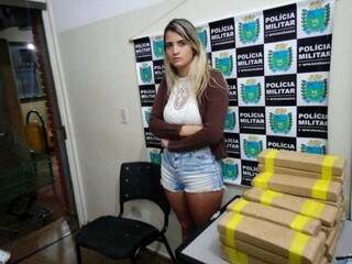 Julye da Mata levava seis malas com maconha em ônibus que saiu de Ponta Porã (Foto: Divulgação)