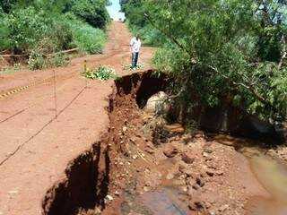 Laguna Carapã teve estradas danificadas pela chuva intensa. (Foto: Divulgação)
