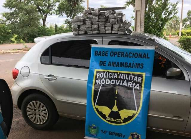 Jovem &eacute; preso em MS com 53 kg de maconha que seria vendida em SP
