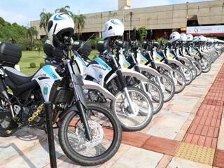 Serão entregues 135 motos, adquiridas por meio do MS Mais Seguro. (Foto: Fernando Antunes)