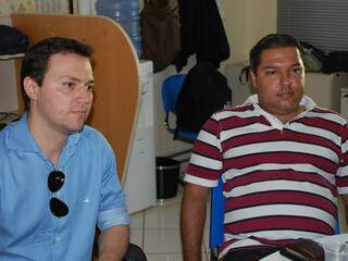 Empresário Otávio Figueiró, à esquerda, alega que evento terá aval da CBMMA (Foto: Fabiano Arruda/Arquivo)