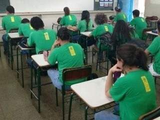 Alunos da rede estadual durante aula (Foto: Arquivo/Campo Grande News)