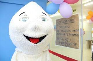 O famoso &quot;Zé Gotinha&quot; é o mascote da Campanha de Vacinação contra Poliomelite e Sarampo (Foto: Marcos Ermínio) 