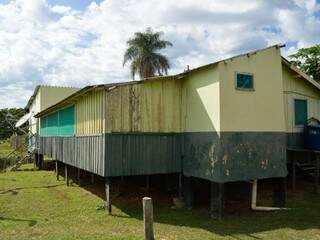 Escola da comunidade Barra de São Lourenço, no Pantanal (Foto: Ecoa)