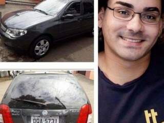 Foto com carro e rosto de professor divulgada pela família em rede social (Foto: Divulgação)