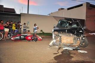 O acidente foi na última quarta-feira (10) na Vila Doutor Albuquerque. (Foto: João Garrigó)