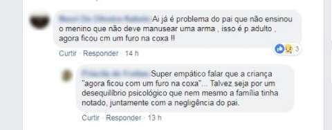 Em coment&aacute;rios absurdos de uma crian&ccedil;a armada, sobra quem minimiza a viol&ecirc;ncia