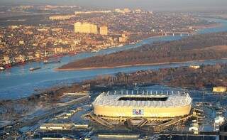 Palco da estreia do Brasil na Copa do Mundo da Rússia, a Rostov Arena tem capacidade para 45 mil pessoas (Foto: Sputnik/Divulgação)