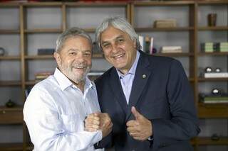 Lula e Delcídio gravaram juntos programa eleitoral e combinaram nova visita do ex-presidente ao Estado (Foto: Divulgação)