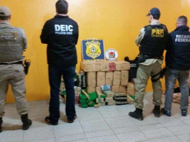 Ve&iacute;culo que saiu de MS levava 440 kg de maconha e haxixe para SC