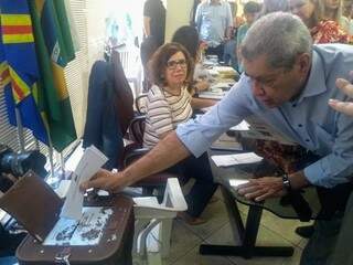 O ex-governador André Puccinelli declinou mesmo sendo preferido com candidato a prefeito de Campo Grande (Foto: Tainá Jara)