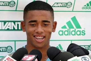 Revelação das categorias de base, o garoto Gabriel Jesus é a principal estrela do Palmeiras hoje em São Luis (Foto: Site do Palmeiras)