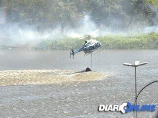 Em 2012, aeronave veio combater incêndios em Corumbá. (Foto: Anderson Gallo/Diário Online)