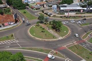 Rotatória da Via Parque com Mato Grosso, um dos pontos mais caóticos do trânsito em Campo Grande (Foto: Site da Prefeitura)
