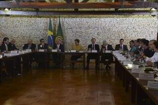 A primeira reunião ministerial do segundo mandato da presidenta foi realizada na Granja do Torto, em Brasília (Foto: Divulgação)