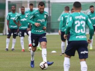 Palmeiras durante último treino antes do jogo com o Melgar (Foto: Cesar Greco/Ag Palmeiras)