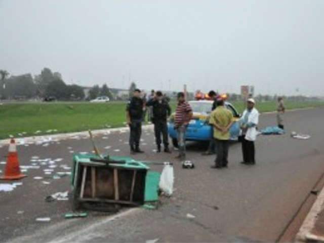  Pipoqueiro morre atropelado em Ponta Por&atilde; e tem corpo arrastado por 30 metros 