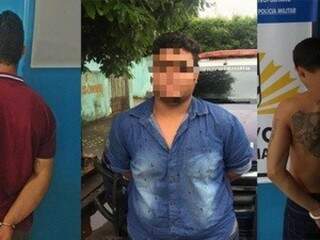 Três suspeitos que sequestraram a vitima. (Foto: Sidrolândia News) 