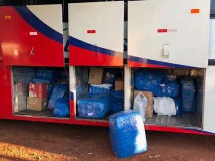 PM autua 17 pessoas por contrabando de 5 mil itens trazidos do Paraguai 