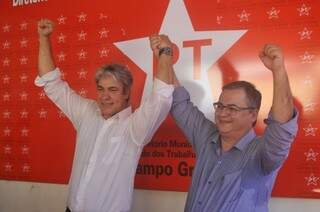 PT lançou nesta sexta-feira Marcos Alex e Mário Fonseca de vice na eleição da Capital (Foto: Alcides Neto)
