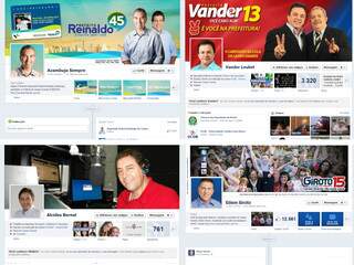 Candidatos a prefeito em Campo Grande marcam território nas redes sociais; aparecer para internautas virou obrigação. (Foto: Reprodução)