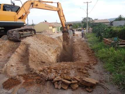 Sanesul inicia obras de ampliação do esgoto sanitário em três bairros de Coxim