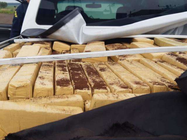 Motorista foge e abandona S10 furtada com 1.470 quilos de maconha