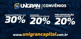 A Unigran Capital possui programas de descontos e convênios. (Foto: Divulgação/Unigran)