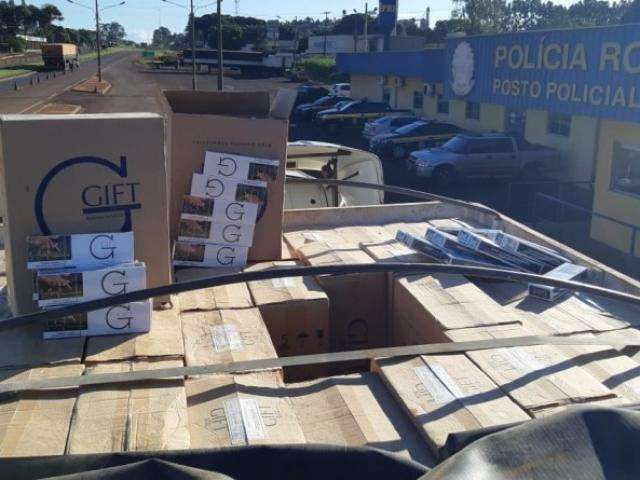 PRF apreende cigarro paraguaio que abasteceria com&eacute;rcio da Capital