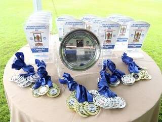 Prêmios e medalhas da Copa da Madrugada, que  começou em fevereiro e reuniu 250 atletas. (Foto: Paulo Francis)