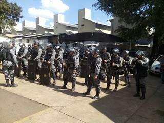 Equipe do Batalhão de Choque trabalhou na ação desta terça-feira (Foto: Divulgação/BPChoque)
