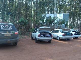 DOF apreende 3 carros carregados com contrabando do Paraguai