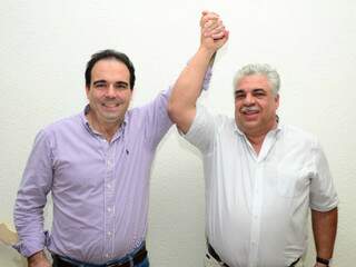Deputado estadual Felipe Orro e Zé Henrique Trindade, pré-candidato do PDT em Aquidauana. (Foto: Divulgação)