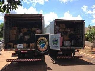 No total foram apreendidas cinco toneladas de mercadorias contrabandeadas. (Foto: divulgação) 