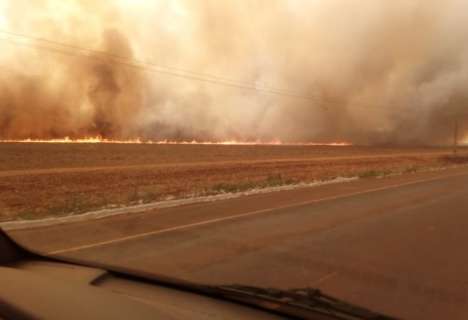 Sem chuva há 114 dias, incêndio consome dois mil hectares de fazenda