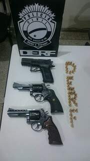 As armas foram apreendidas pelo policiais da Derf (Foto: Divulgação)