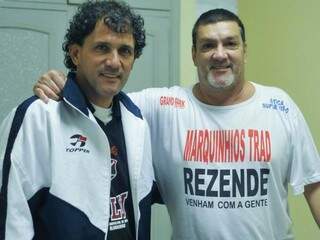 Fernando Rezende e Serginho, que também participará do Super Encontro de Craques (Foto: Alcides Neto)