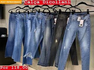 Calças jeans Dicollani, com várias lavagens e modelagens, também entraram em promoção por R$ 118,00. (Foto: Divulgação)